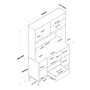 Hanah Home Gabinete Multipropósito JE168 - 3257 Blanco y Nuez